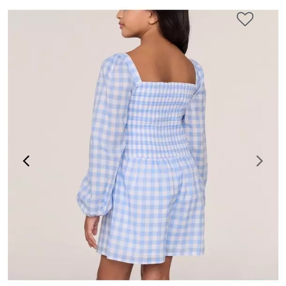 Janie and Jack Size 5 The Emma Gingham Smocked Romper Blue White Plaid One Piece - Picture 4 of 10